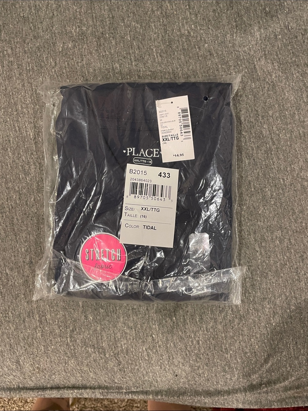 The Children’s Place Girl’s Polo Shirt - Navy- Tidal Blue - long sleeve